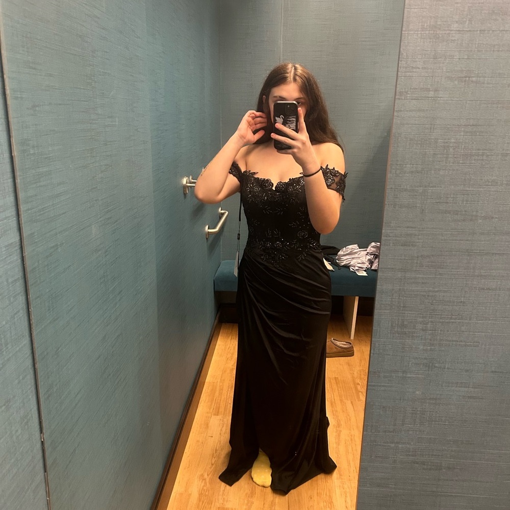 Terani Couture Black Prom Dress - Picture 2 of 3
